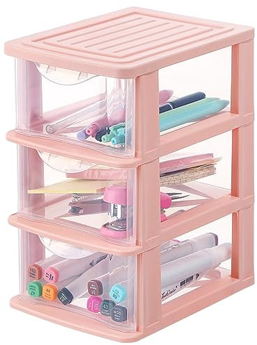 YARNOW Boîte De Rangement Tiroir En Plastique Transparent Antipoussière Pour Cosmétiques Fournitures Scolaires Et Bureau Organisateur Pratique Et Compact