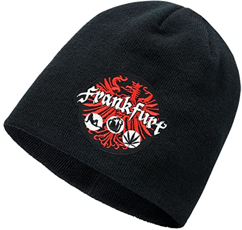 Herren Männer Beanie Aufnäher Frankfurt Redlight wollmützen Ultras Rapper Block