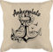 Kissen 50x50 - Statement - Ankerplatz mit Anker und Papierboot - 50 x 50 cm - Beige Natur - strandkorbkissen statement-kissen statements maritim zierkissen motiv kissenbezüge füllung für couch