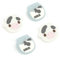GeekShare Simpatici pezzi in silicone per pulsante, cover per joystick compatibile con Switch/OLED/Switch Lite, 4 pezzi, motivo: mucca da latte