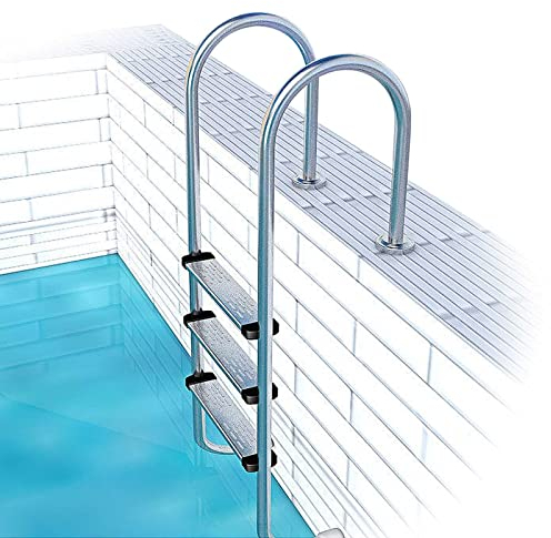 HOBIRD 3-Step Swimming Pool Steps with Stainless Steel Steps Pool Ladder In Ground, Easy Mount