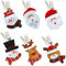Hillylolly Weihnachten Bestecktasche, 6 Stück Weihnachten Besteckhalter Taschen, Besteckbeutel Weihnachten, Weihnachtsdeko Besteck, Besteckhalter Tischdeko, für Messer Gabel Löffel Besteck