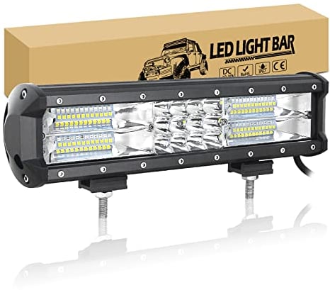 RIGIDON 30cm 12 Pulgadas 180W Barra de luz Led 4x4, barra luminosas led iluminacion led exteriores para Off Road Camión Tractor Coche ATV UTV SUV Barco Vehículo todoterreno, Faros trabajo led