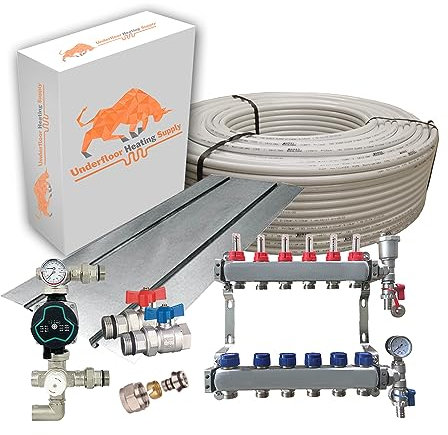 Underfloor Heating Suspended Floor Kit - 120m2 (6 Port)