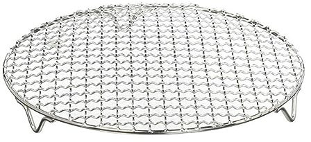 tinysiry Griglia di ricambio per barbecue a gas o carbone, griglia da cucina antiaderente in acciaio inossidabile di forma rotonda in acciaio inossidabile 16,5 cm