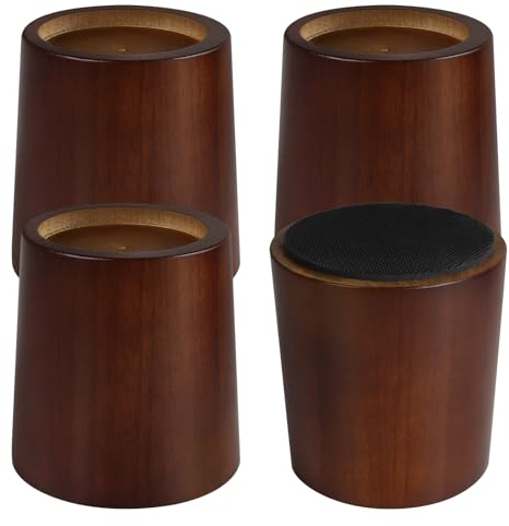KOIKEY Möbelerhöhungen, Betterhöhungen, 10,2 cm, Holzkreis, robuste Möbelhöhenverlängerung, Hebebühnen für Sofa, Couch, Schreibtisch, Stuhl, Tischfuß, Erhöhung des Platzes, bequemes Aufbewahren und