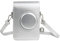 Buziba Camera-cases for Fujifilm Instax Mini EVO, Silver PU Leather Protective Case with Adjustable Shoulder Strap