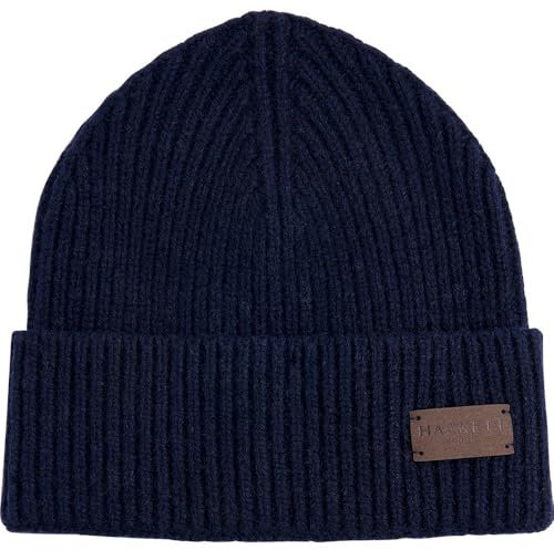 Hackett London Herren Cash Beanie Verschluss, blau (Marineblau), Einheitsgröße