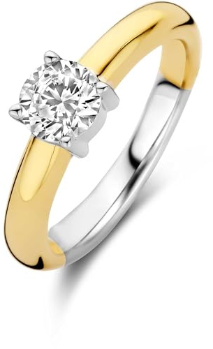 Ti Sento Milano Bague Alliance Femme Argent 925 - Zircon, Argent Sterling, Zircone