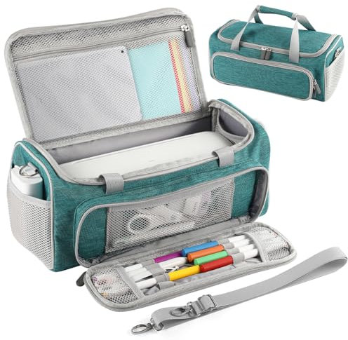AZURAOKEY Tragetasche kompatibel mit Cricut Joy Xtra Smart Schneidemaschine, Aufbewahrungs-Organizer für Cricut-Zubehör, Reise-Aufbewahrungstasche mit Taschen für Bastelwerkzeuge (nur Tasche)