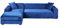 GUYIRT Couch Überwurf L Form Kratzfest Katzen, L Förmiger Sofabezug, Sofa Überzug Ecksofa Samt, Sofabezug Ecksofa L Form Stretch, Waschbar (blau 2,2+2 Sitzer)