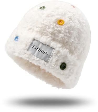 Knuffnee Damen Winter Slouchy Beanie Mütze Warme Plüsch Wintermütze Weiche Flauschige Strickmütze