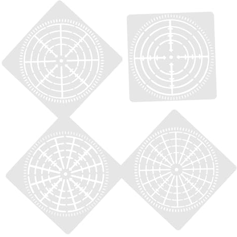 Gogogmee 4 Stück Spinnennetz Schablonen Tragbare Mandala Punkt Vorlagen Zarte Mandala Punkt Vorlagen Zubehör Kleine Mandala Punkt Vorlagen Wiederverwendbare Mandala Punkt Vorlagen