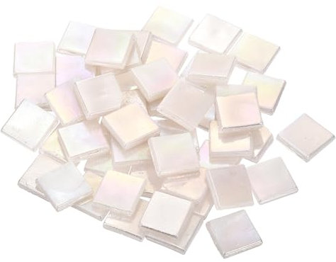 QUARKZMAN Piastrelle Mosaico, Micro Vetro Minuscole Mini Piastrelle Mosaico Fai da Te Hobby Fatti Mano Senza Cristalli Pietra Materiale Artigianale Creatività (260pz Grigio Cemento Opaco)