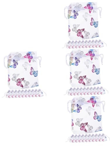 Warmhm 200 Stk Netztasche Mesh-geschenktüten Schmuckbeutel Mit Kordelzug Beuteltaschen Mesh-schmuckbeutel Mesh-taschen Mit Kordelzug Kleiner Beutel Mit Kordelzug Netz-geschenkbeutel Garn