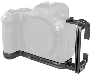 SMALLRIG L-Bracket for Canon for EOS R5 Mark II, Horizontal and Vertical Shooting L-Shape Plate w/ 1/4-20 Threaded Holes, QD Socket, Cold Shoe Mount, Built-in Quick Release Plate for Arca-Type -4983