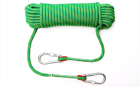 Corda statica da 10 mm per arrampicata su ghiaccio e antincendio, corda da paracadute per rampino, 50 m, verde
