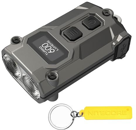 Nitecore TINI 3 Intelligent Multiple Color Temperatures 600 Lumen Keychain Light Rechargeable EDC Flashlight Tag (Gray)