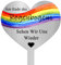 TJUSPIRIT Wetterfest Grabstecker Herz Edelstahl Grabdekoration Grabschmuck mit Gravur Am Ende des Regenbogens Sehen Wir Uns Wieder