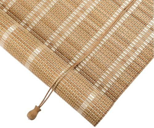 Bambusrollo 50cm 60cm Breit,Sonnenschutz Vorhänge,Lichtfilter Bambus-Rollo,Bambusjalousien Rollläden Mit Haken,Fenster Und Türen,Balkon