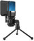 Easy To Use Desktop Microphone With Colorful Effects & Noise Canceling Space Saving Microphone Stand Set For Vloggers