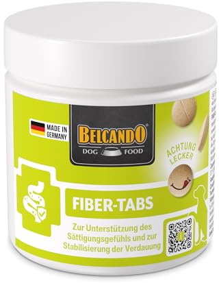 BELCANDO Fiber-Tabs | 110 g | 40 Tabs | Ergänzungsfuttermittel für Hunde | Bei vermindertem Sättigungsgefühl