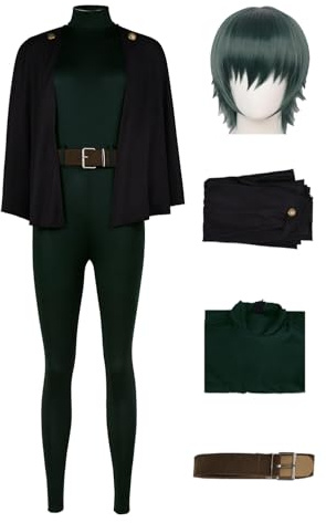 Daiendi Maki Zenin Cosplay Costume JJK Cosplay Anime Costume Women's Maki Zenin Wigs Set Halloween Carnival