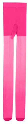 Freebily Collants Homme avec Pied Voile Uni sous-vêtement Pénis Poche Transparent Doux Respirable Pantalon Pyjama Lingerie de Nuit Club Rose Taille Unique