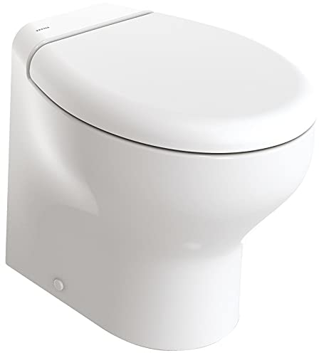 OSCULATI Silence Plus 2G 24 V Toilette mit integriertem Bidet, Weiß, Porzellan
