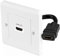 conecto HDMI Anschlussdose mit Ethernet Kanal für Wandeinbau Unterputz, Präzisions-Steckkontakte, 1-Fach weiß