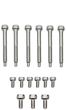 Guyker 6 Pcs String Lock Screws, 3 Pcs Locking Nut Screws and 6 Pcs Saddle Mounting Screws for FR Tremolo System Bridge Electric Guitar