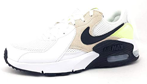 NIKE Men's Air Max Excee Running Shoe, White Black Barely Volt Lt Ore, 5.5 UK