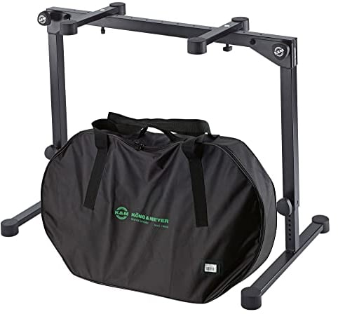 K&M Omega Pro 18820 Keyboard Table Set (Folding Keyboard Table with Transport Bag) Black