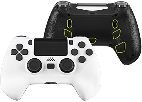 eXtremeRate Decade Torneo Aggiornamento Kit per ps4 Controller CUH-ZCT2 Scheda&Cover&Tasti Posteriori&Trigger Stop per ps4 Joystick JDM-040/050/055(Non Controller)-Bianco