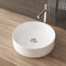 Waschbecken24 | Premium Waschbecken mit Lotus-Effekt für das Badezimmer und Gäste-WC (35x35x11cm, Weiß Matt / A546M)