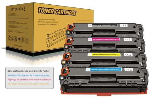 Amla 1 Magenta Toner Kompatibel mit HP 125A 128A 131A CB543A CF213A CE323A HP CM1312 CM1312n CM1312nfi CM1415fn CM1415fnw CP1217 CP1514n CP1515n CP1518ni CP1525 CP1525nw M251n M276n M276nw mehr (1×M)