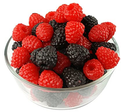 GIVBRO 20 piezas de frambuesas artificiales de simulación de frutas falsas para decoración de tienda para el hogar, boda, fotografía, pintura, accesorios rosa