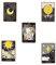 Lot de 5 broches de tarot en émail avec soleil, lune, étoiles, squelette, gothique, pour sac à dos, accessoire de bricolage, punk, sorcière, cadeau pour enfants, Métal
