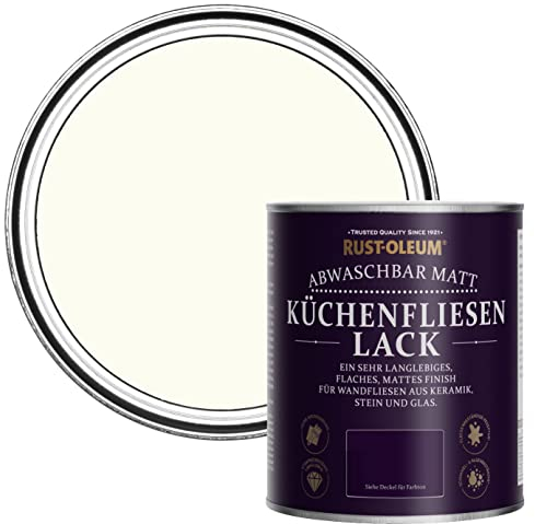 Rust-Oleum Peinture Blanche Résistante à l'eau pour Faïence de Cuisine, Finition Mate - Porcelaine 750ml