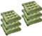 ZIBENE Sitzkissen Auflage Stuhl 6 Set, Stuhlkissen 6er Set Quadrat, 2 StüCk Sitzkissen Esszimmerstuhl Doppelseiten, Verdicken Eckig Sitzkissen KüChenstuhl Anti-Verformung für Alle Jahreszeiten Grün