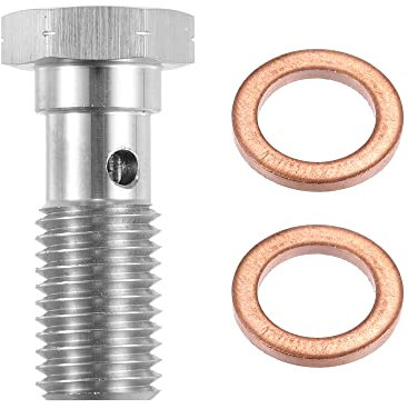 X AUTOHAUX Gewinde Turbo Bremsleitung Banjo Bolzen Single 31mm Lang M12x1,5