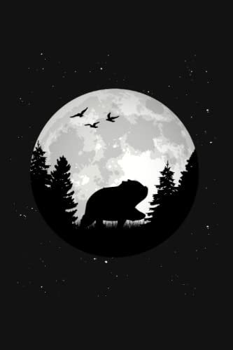 Wombat Notizbuch: Wombat Mond / 6x9 Zoll / 120 karierte Seiten