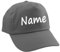 Elefantasie Personalisierte Cap für Kinder Baseball Kappe mit Name oder Wunschwort Bedruckt für Jungen und Mädchen Grau