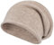Villand 100% Kaschmir Slouchy Beanie Hut für Frauen, gestrickte Damen weiche warme Kaschmir Totenkopf-Beanies Kappe. (Camel)