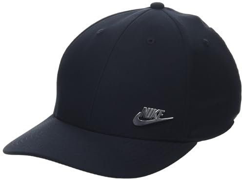 Nike FB5371-010 U NK DF Club Cap S CB MTFUT L Hat Unisex Adult Black/METALLIC Silver Größe S/M