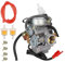 JIAYAN GY6 Vergaser 24mm Vergaser mit Kraftstofffilter und Kraftstoffleitung für 4-Takt GY6 200cc ATV Go Karts Scooter Mopeds