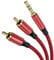 MOSWAG RCA Cable, 3.5mm Male to 2RCA Male Stereo Audio Adapter Dual Shielded Gold-Plated Coaxial Cable Nylon Braided AUX RCA Y Cord for Smartphones,MP3,Tablets,Speakers,HDTV