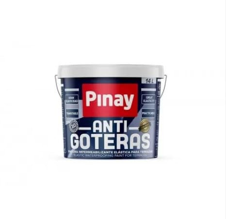 ANTIGOTERAS - Pintura impermeabilizante elástica a base de polímeros acrílicos y exenta de productos asfálticos. - PINAY (4 L - GRIS)