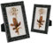 QUARKZMAN 2 Pcs Bilderrahmen 10 x 15 cm Glänzende Glasbilderrahmen mit Samtrücken Modern Bling Kunstrahmen Tisch für Foto, Hochzeit, Büro, Kinderzeichnungen, Schwarz