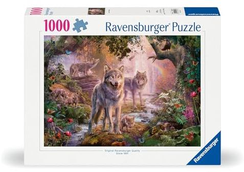 Ravensburger Puzzle 12000465 - Wolffamilie im Sommer - 1000 Teile Puzzle für Erwachsene und Kinder ab 14 Jahren, Puzzle mit Wölfen